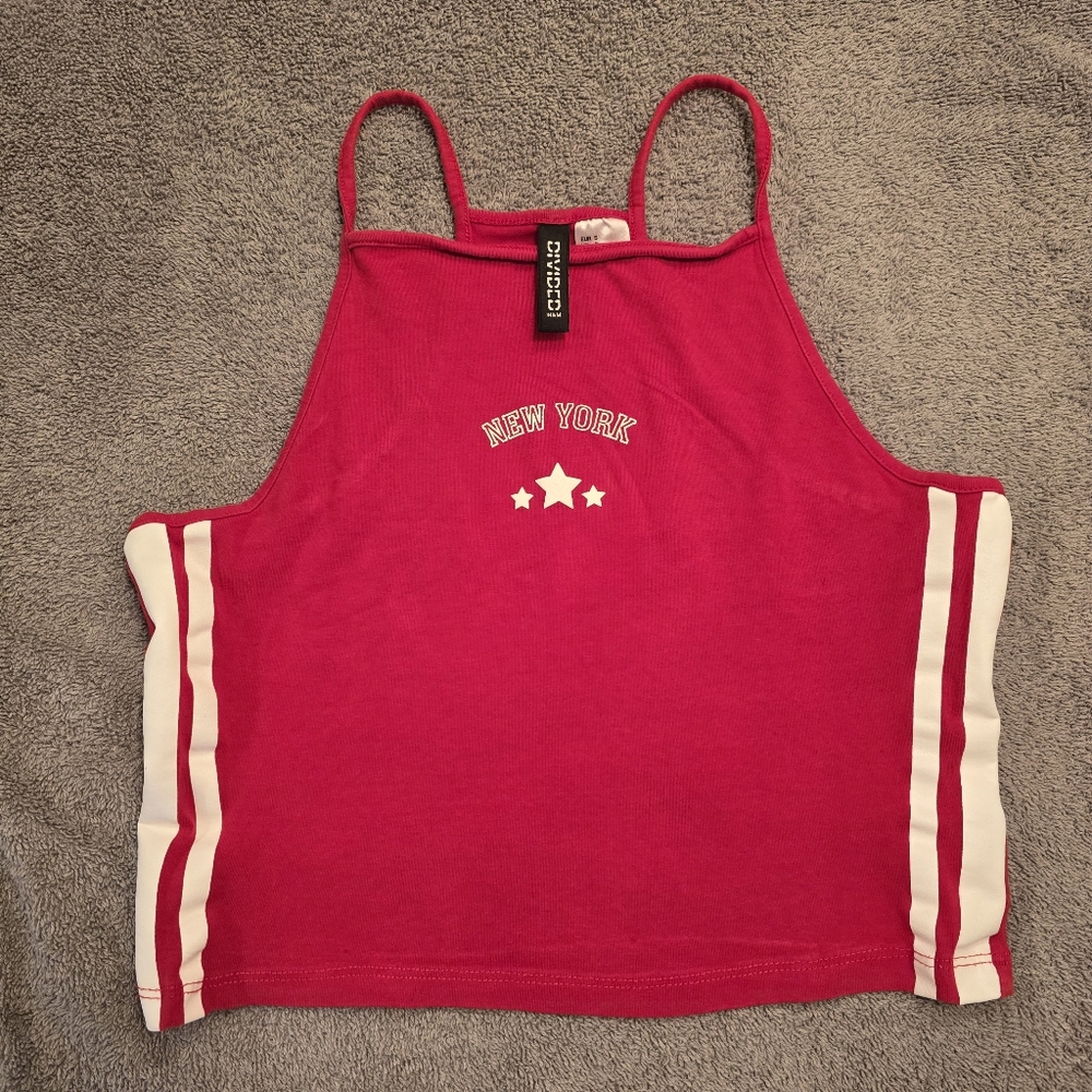 H&M Divide Halter Crop Top Petite Small